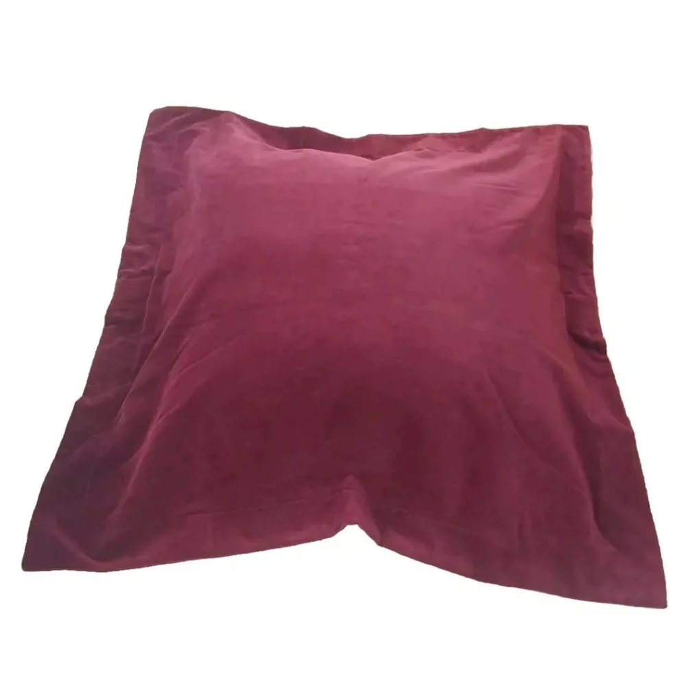 Pottery Barn Floor 1 Pillow Cover Sham Jewel Red Velvet Buttons Euro Sq 30/30